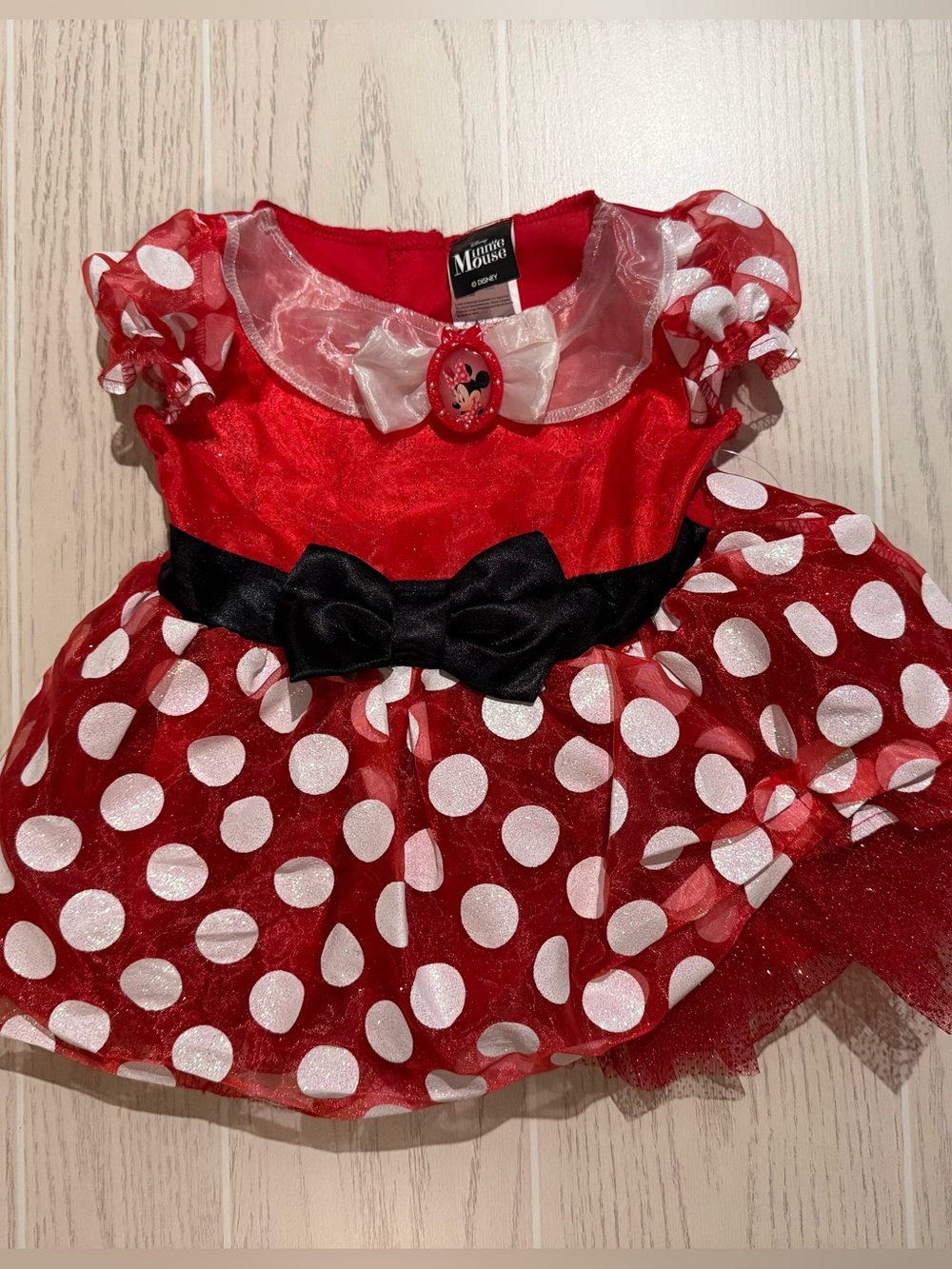 Disney Minnie Mouse Toddler Girls 2T Red Polka Dot Tutu Costume Dress